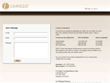 Tablet Screenshot of luminique.com